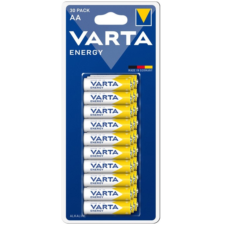 Baterii Alcaline Varta Energy, AA, 30 buc