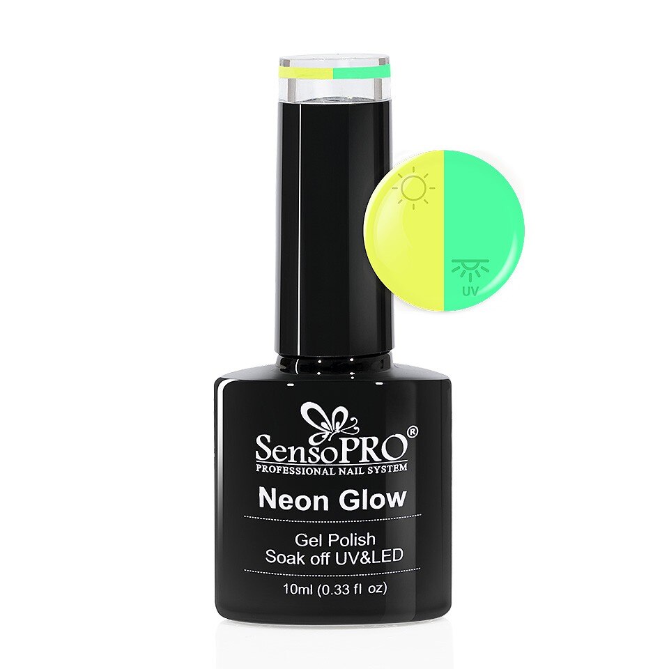 Oja Semipermanenta Neon Glow SensoPRO 10ml #01 Lime