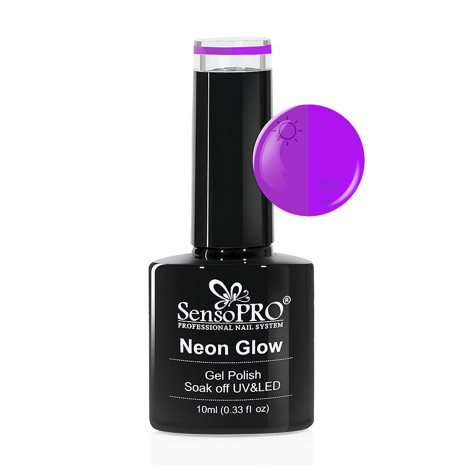 Oja Semipermanenta Neon Glow SensoPRO 10ml #10 Grape