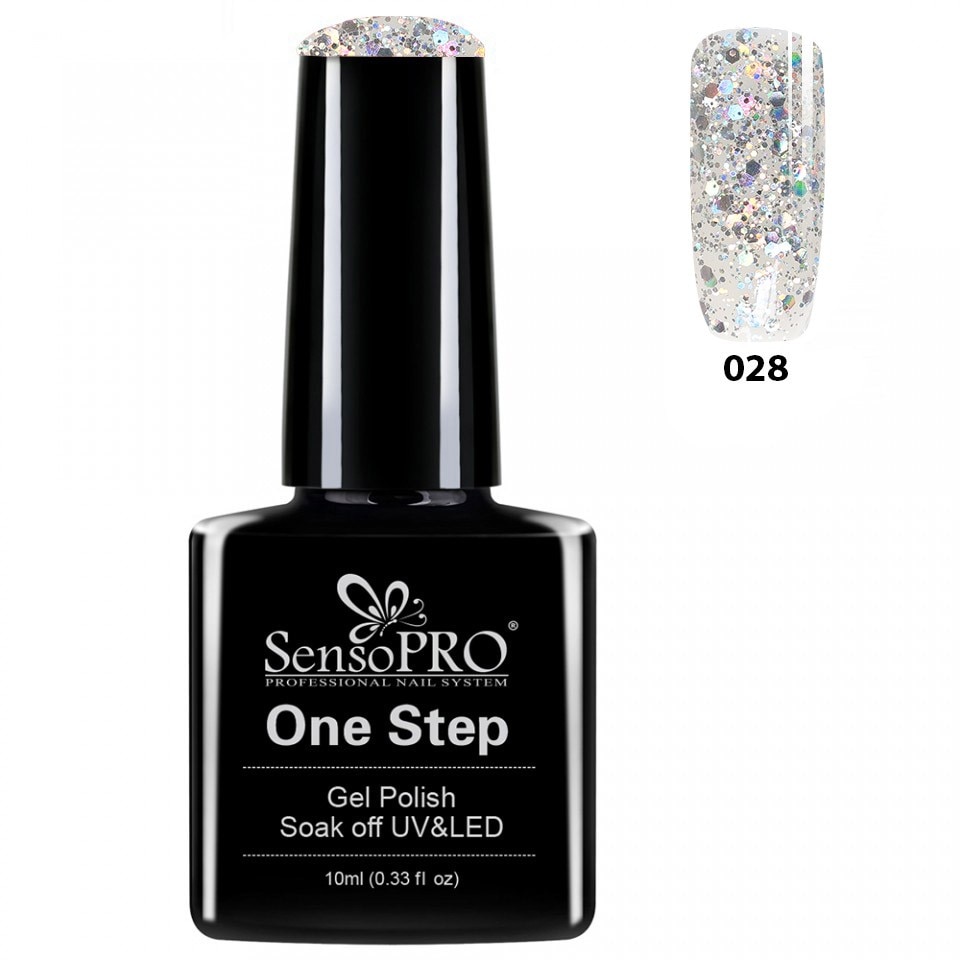 Oja Semipermanenta SensoPRO One Step 10ml culoare Argintiu- 028 Jewelry