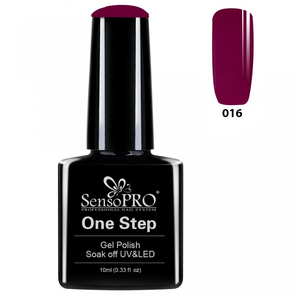 Oja Semipermanenta SensoPRO One Step 10ml culoare Rosu - 016 Malibu