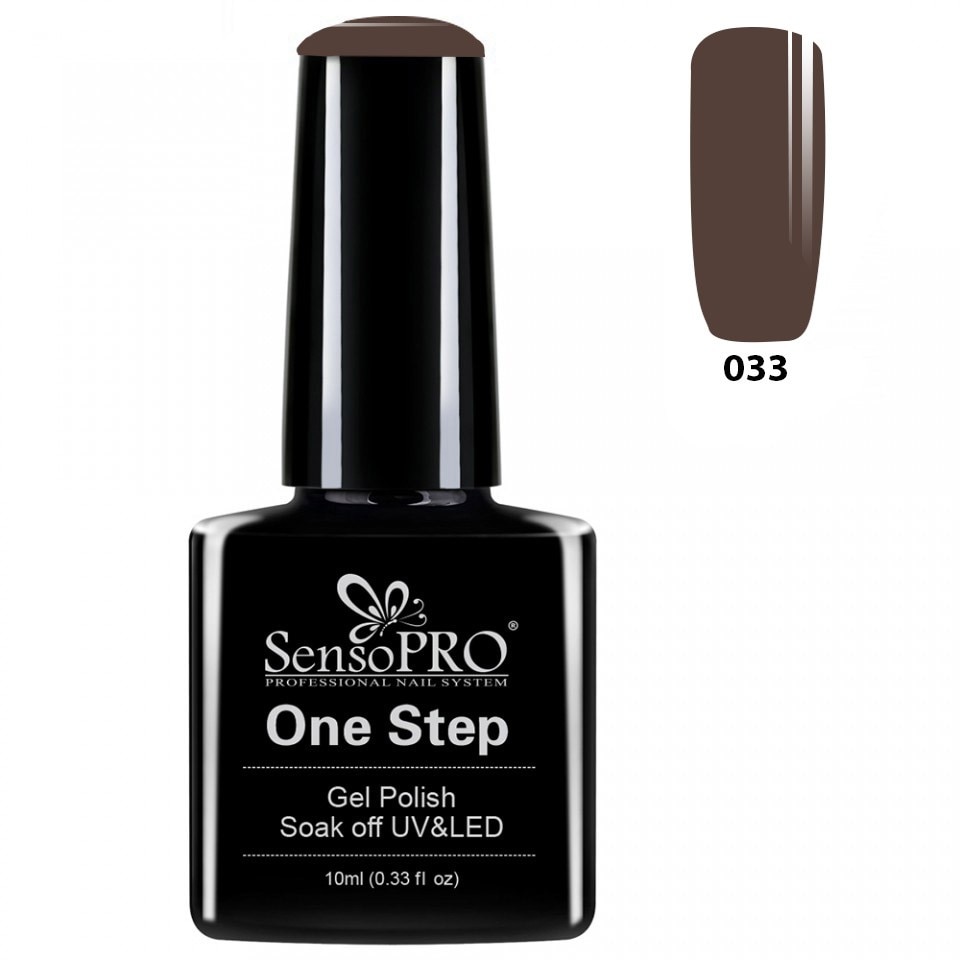 Oja Semipermanenta SensoPRO One Step 10ml culoare Maro - 033 Cool Brown