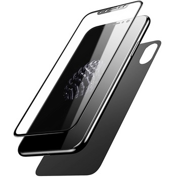 Folie de protectie tempered glass iPhone 7 Plus / 8 Plus BlueStar Fata / Spate Neagra Folie de protectie tempered glass iPhone 7 Plus / 8 Plus BlueStar Fata / Spate Neagra