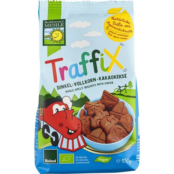 Biscuiti din Spelta cu Ciocolata Indulciti cu Agave Bio 150gr Bohlsener Muhle