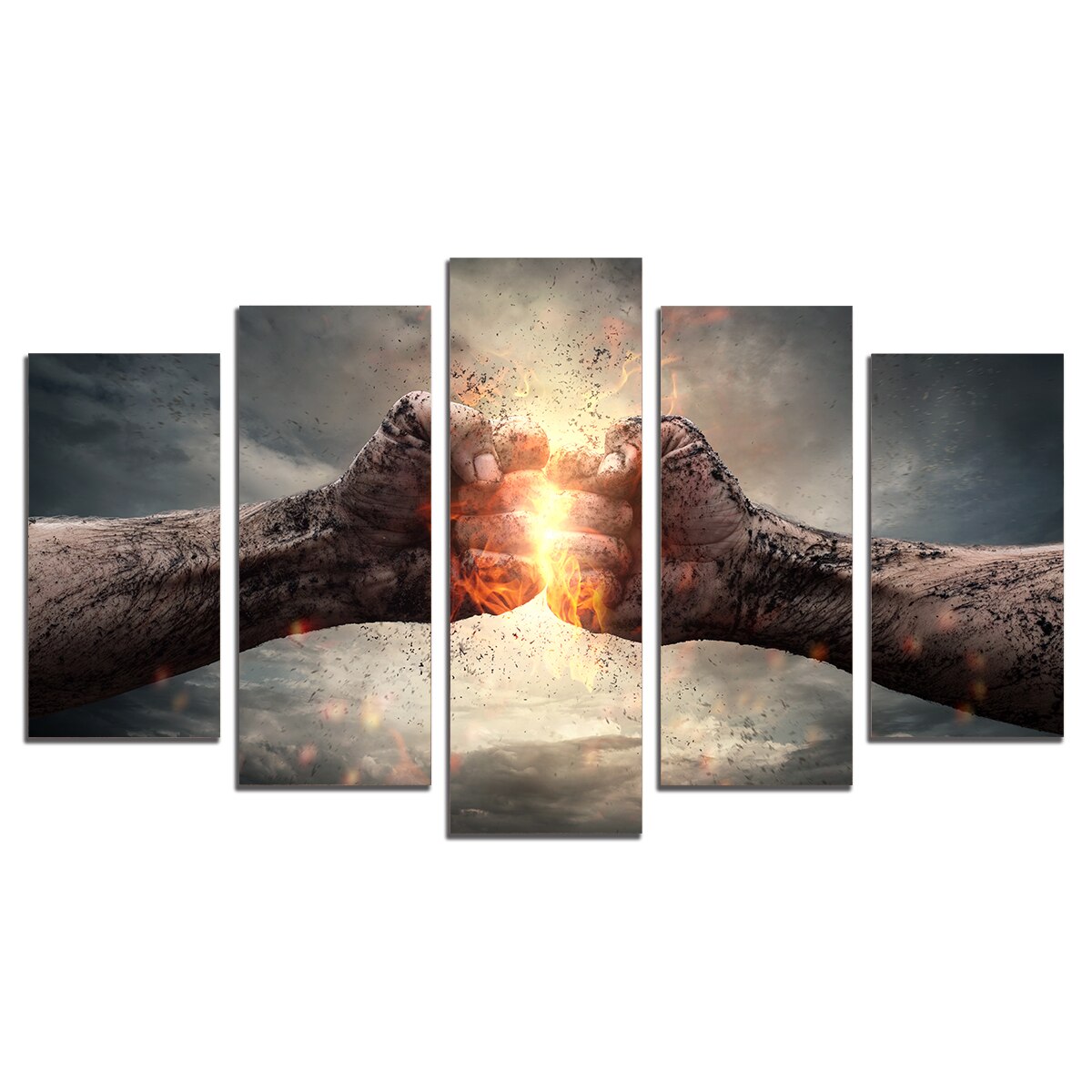 Set Tablouri Multicanvas 5 Piese, Coliziune, 158х90 cm