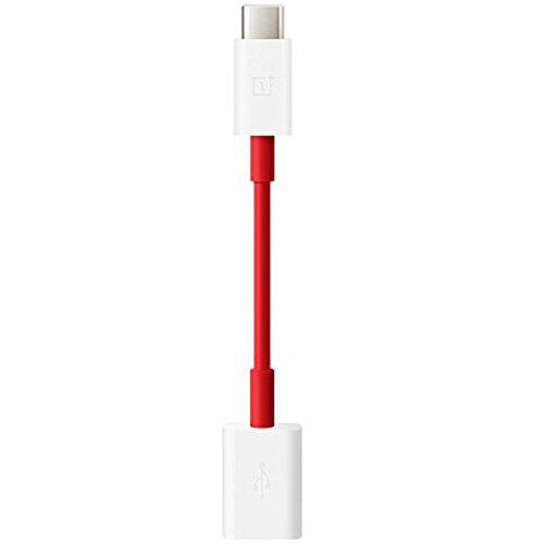 Adaptor OTG OnePlus USB Type C - USB-A, White/Red