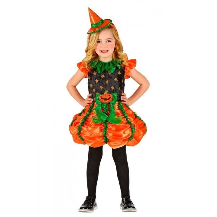 Costum fete dovleac, Wimann, Multicolor, marimea 104 cm