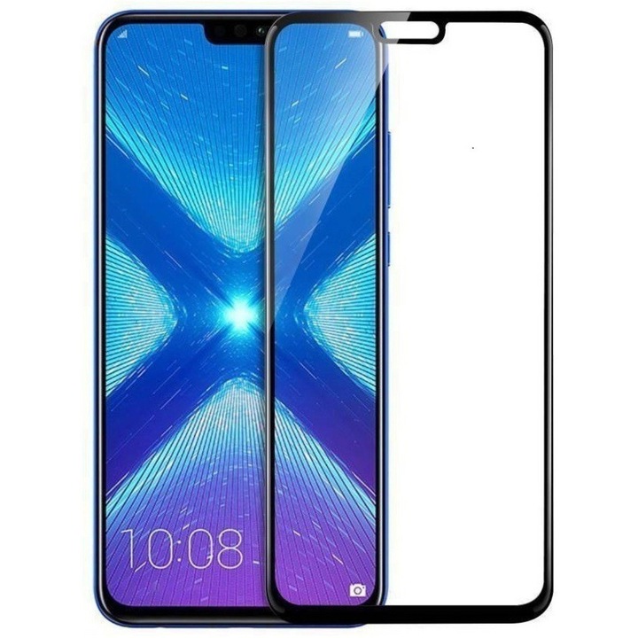 Стъклен Протектор Full Glue Gorilla Tempered Glass Huawei Honor 8X/ Y9 (2019), Черна рамка