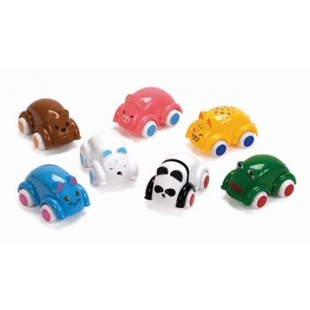 Set 7 animalute de jucarie pe roti VikingToys, Plastic, 14 cm, Multicolor, 1050-M8 Set 7 animalute de jucarie pe roti VikingToys, Plastic, 14 cm, Multicolor, 1050-M8