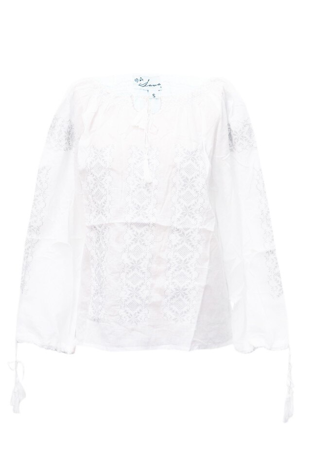 Bluza dama tip ie, brodata, traditionala, Alb, dae5120, M INTL