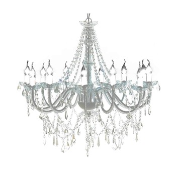 Candelabru cu 1600 cristale vidaXL, Metal, 75 x 80 cm, Alb Candelabru cu 1600 cristale vidaXL, Metal, 75 x 80 cm, Alb