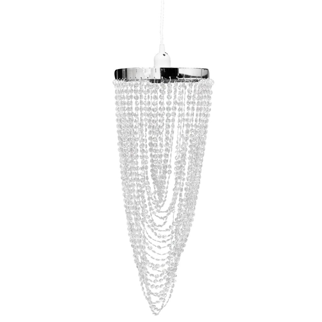 Lampa de tavan cu cristale vidaXL, Oţel, 22 x 58 cm, Transparent