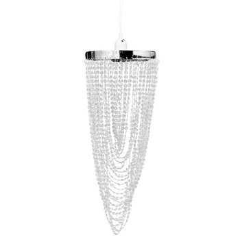 Lampa de tavan cu cristale vidaXL, Oţel, 22 x 58 cm, Transparent Lampa de tavan cu cristale vidaXL, Oţel, 22 x 58 cm, Transparent