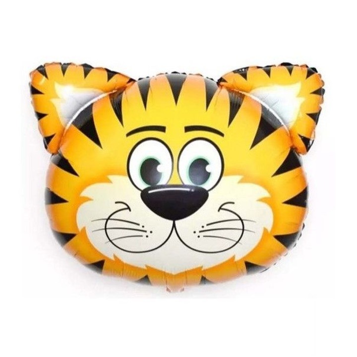 Fólia lufi, Tigrisfej, 45 cm, Carnaval Express Shop