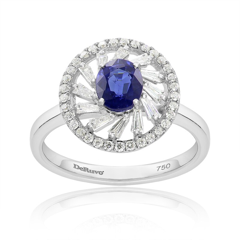 Inel Deruvo Aur 18k Diamante, Safir, 53 R8256SDWN-W