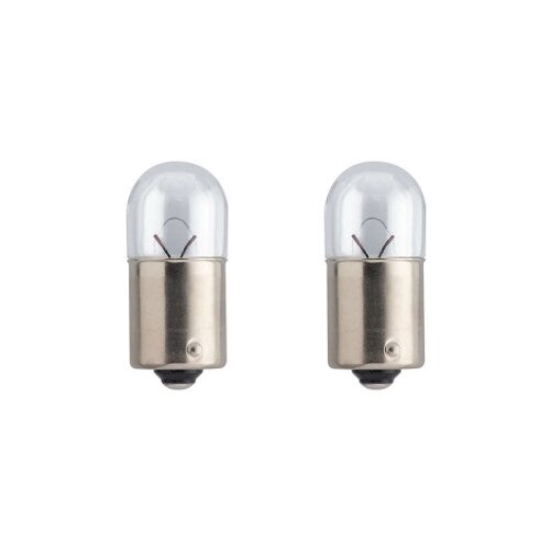Set 2 becuri R5W, 12V, 5W, alb, sticla Quartz