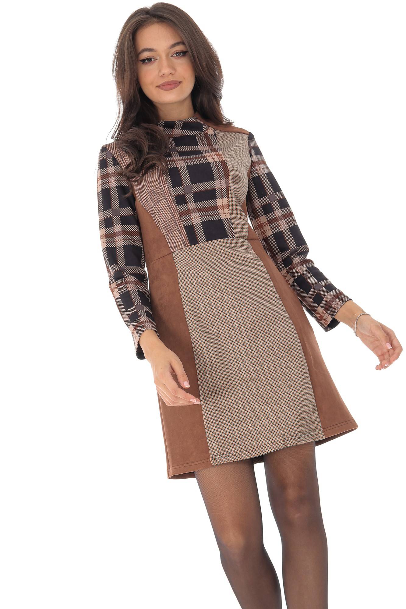 Rochie maro, ROH, cu guler inalt, L