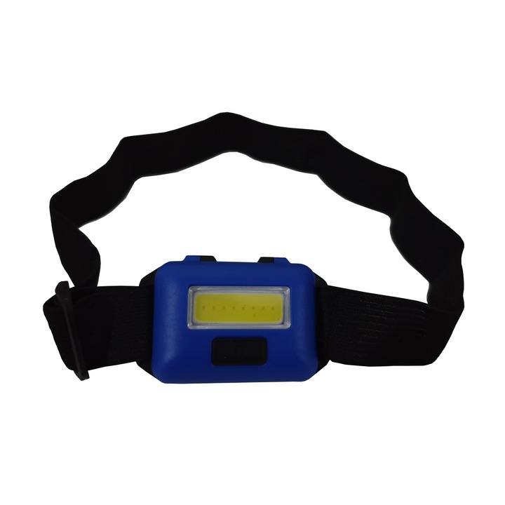 Lanterna de cap 1 LED COB 10 W, Albastru