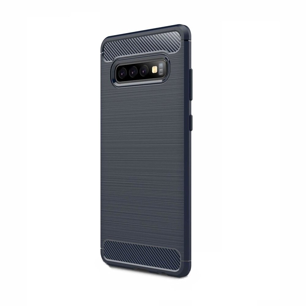 Husa Samsung Galaxy S10 Plus, Carbon Flexibil, Albastru