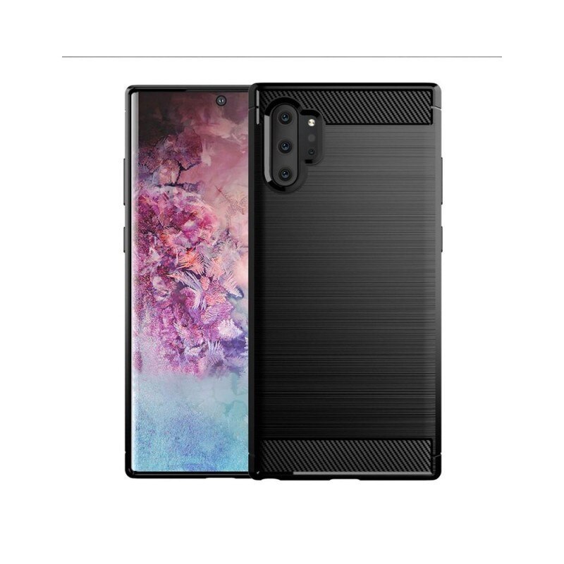 Husa Spate Forcell Carbon Pro Samsung Galaxy Note 10 Plus Negru Silicon