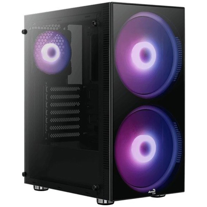 Компютърна кутия Aerocool Python, Middle Tower, Без захранване, ATX, Черна
