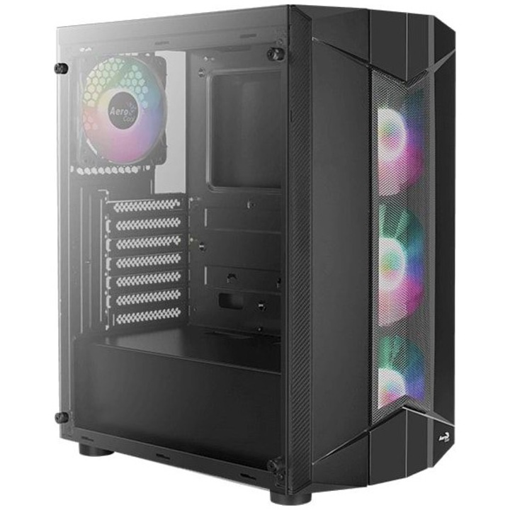Компютърна кутия Aerocool Sentinel, Middle Tower, Без захранване, ATX, Черна