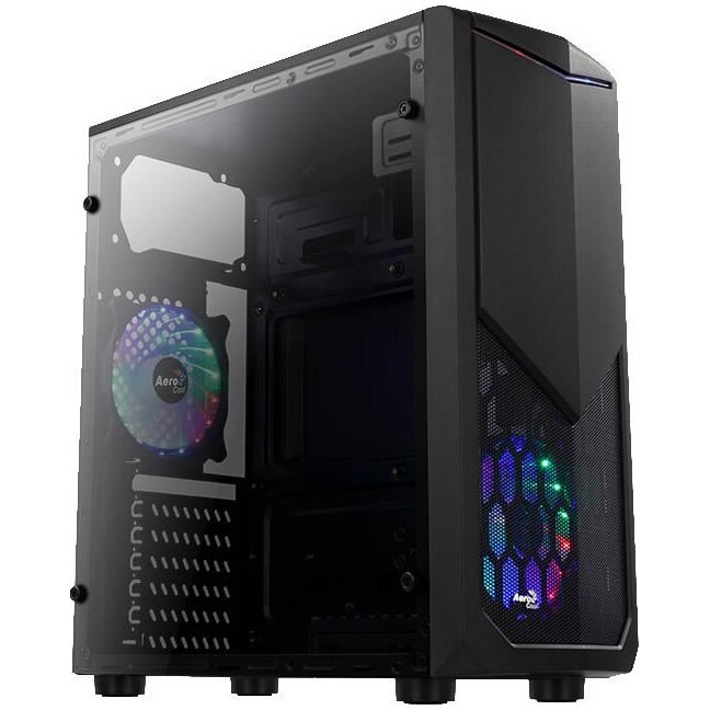 Carcasa Aerocool Tomahawk-A, Middle Tower, fara sursa, ATX, negru