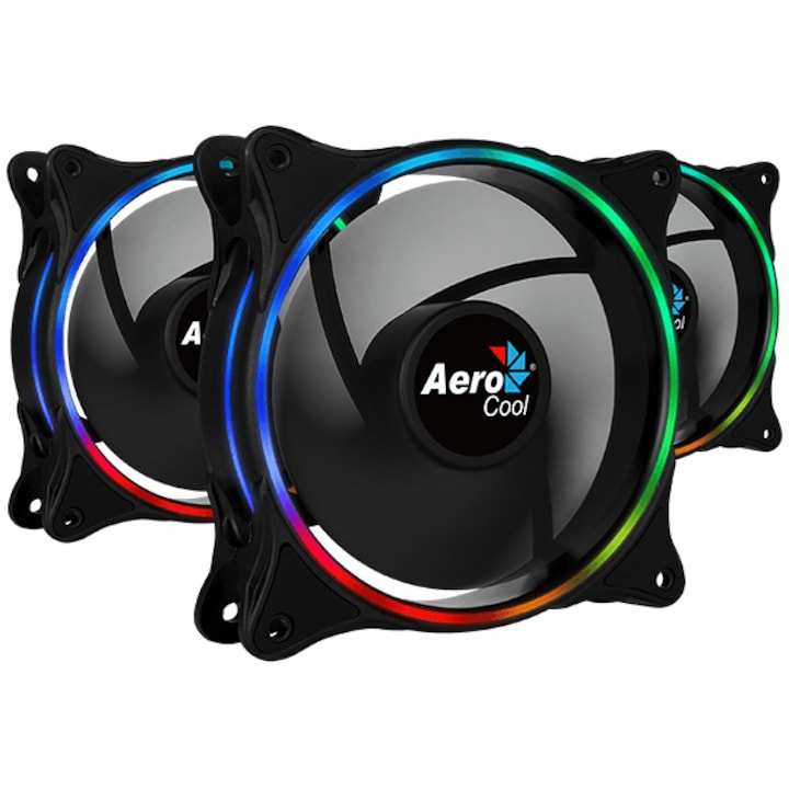 Вентилатор Aerocool Eclipse Pro, 120 мм, Set 3, aRGB светлина