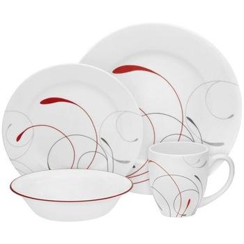 Set farfurii si cani, 16 piese, Splendor, Corelle Set farfurii si cani, 16 piese, Splendor, Corelle
