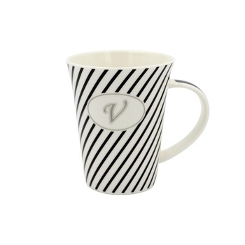 Cana din portelan, personalizata cu litera V, 275 ml Cana din portelan, personalizata cu litera V, 275 ml