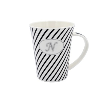 Cana din portelan, personalizata cu litera N, 275 ml Cana din portelan, personalizata cu litera N, 275 ml