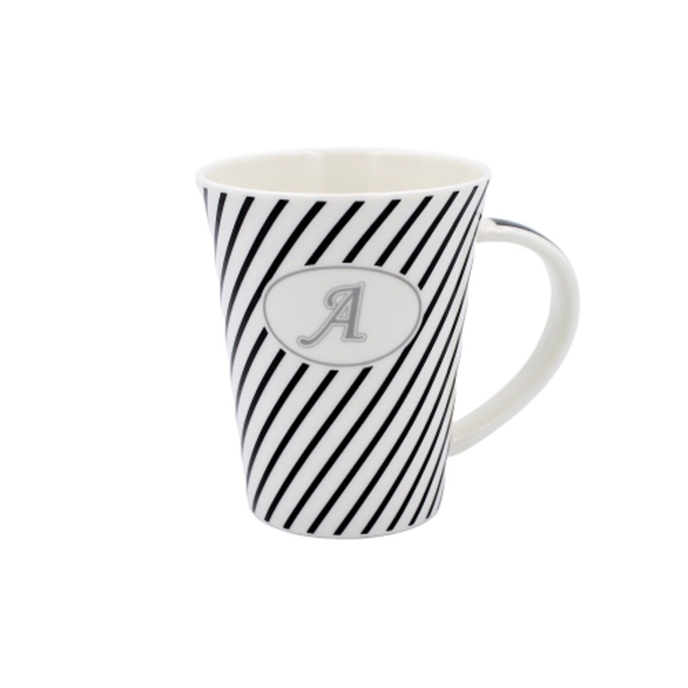 Cana din portelan, personalizata cu litera A, 275 ml