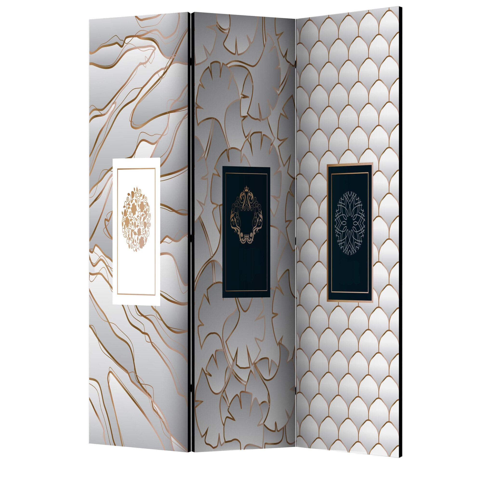 Paravan din 3 parti - etichete - 135 x 172 cm