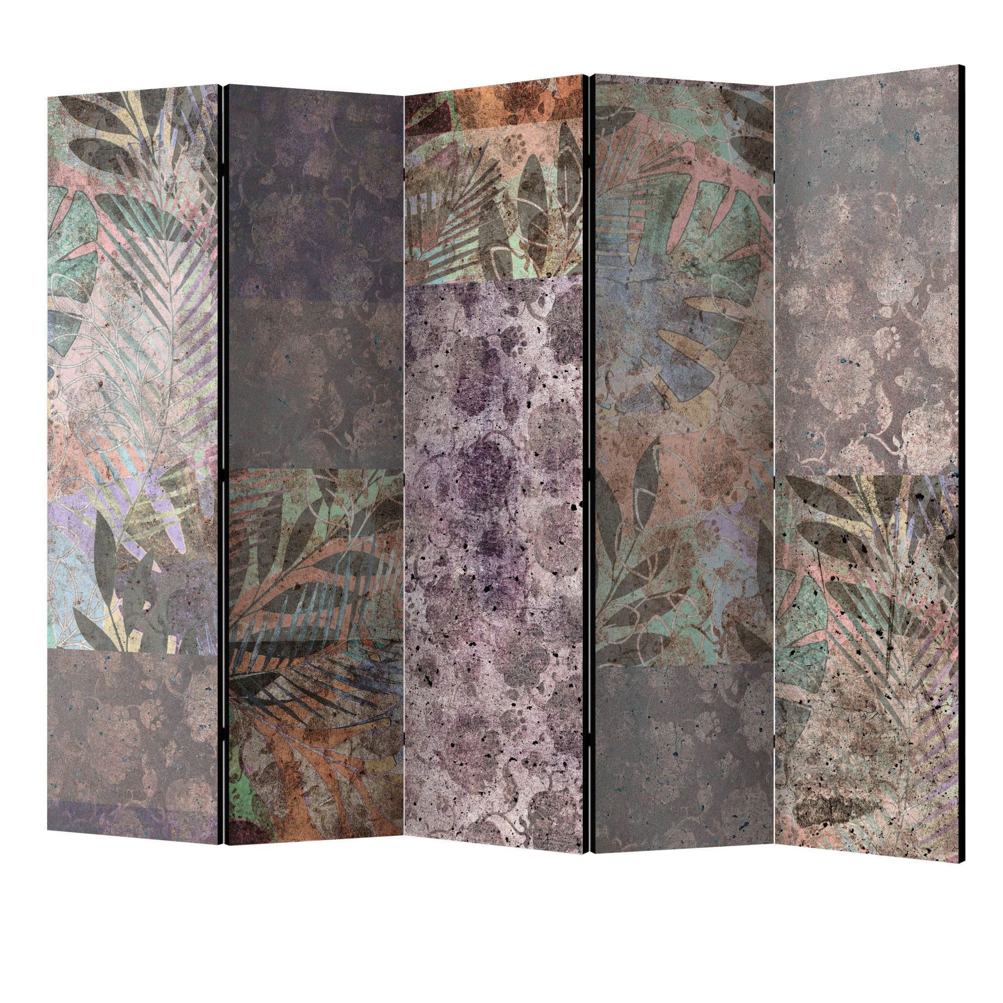 Paravan din 5 parti - Gradina de beton - 225 x 172 cm