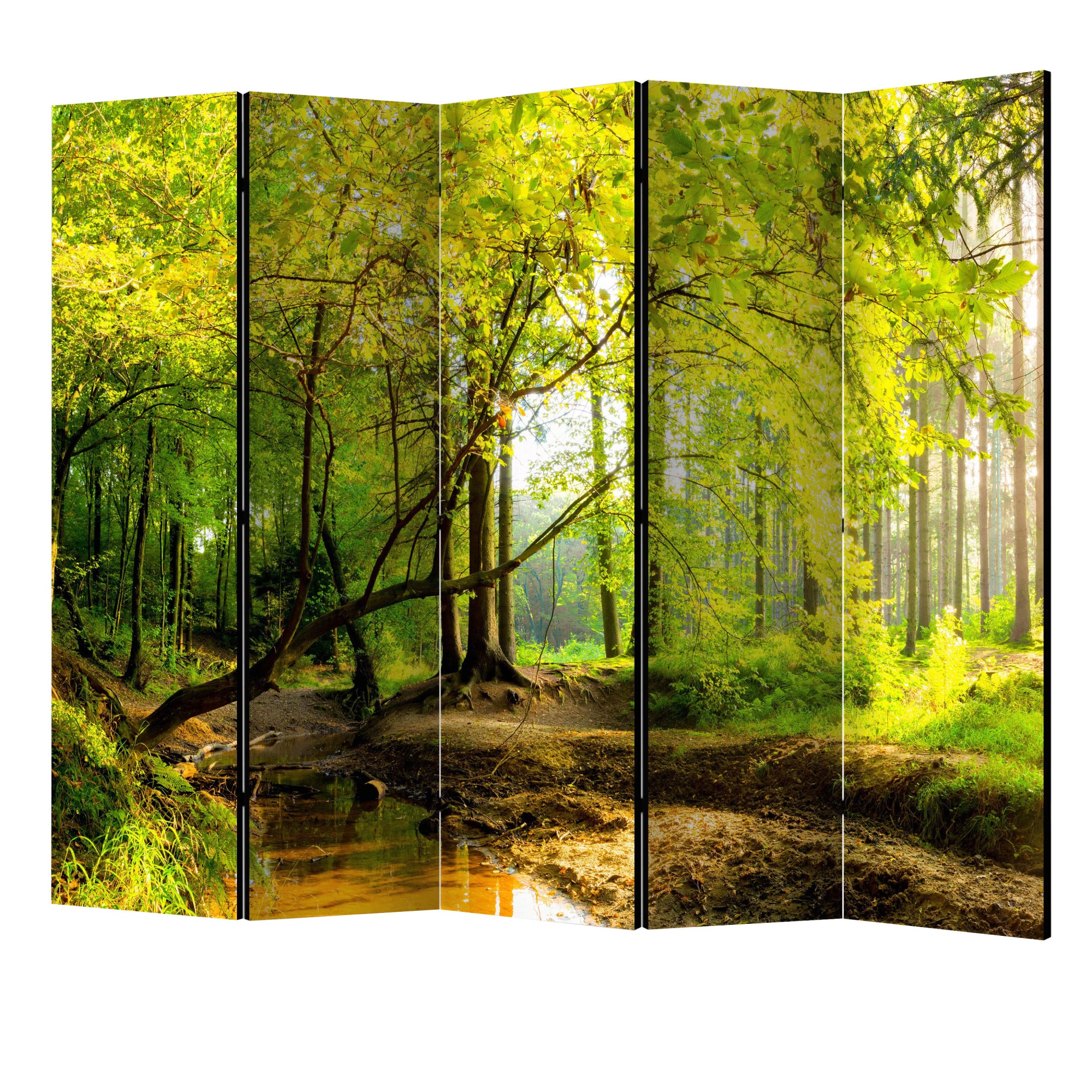 Paravan din 5 parti - Indepartarea padurilor II - 225 x 172 cm