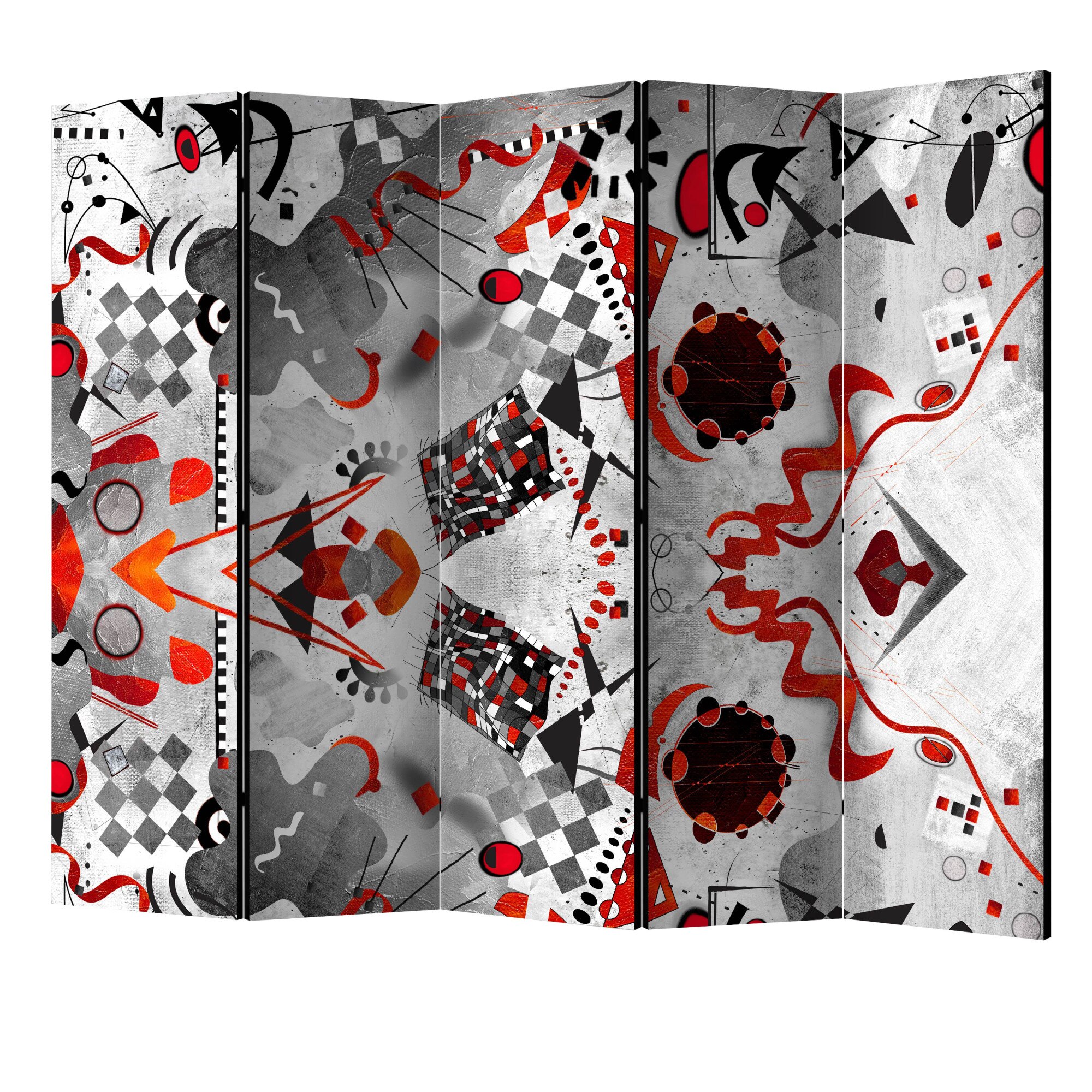 Paravan din 5 parti - Cosmosul geometric II - 225 x 172 cm