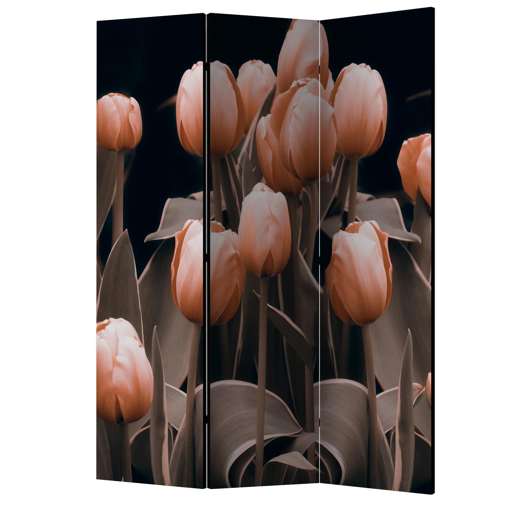 Paravan din 3 parti - Doamnelor printre flori - 135 x 172 cm