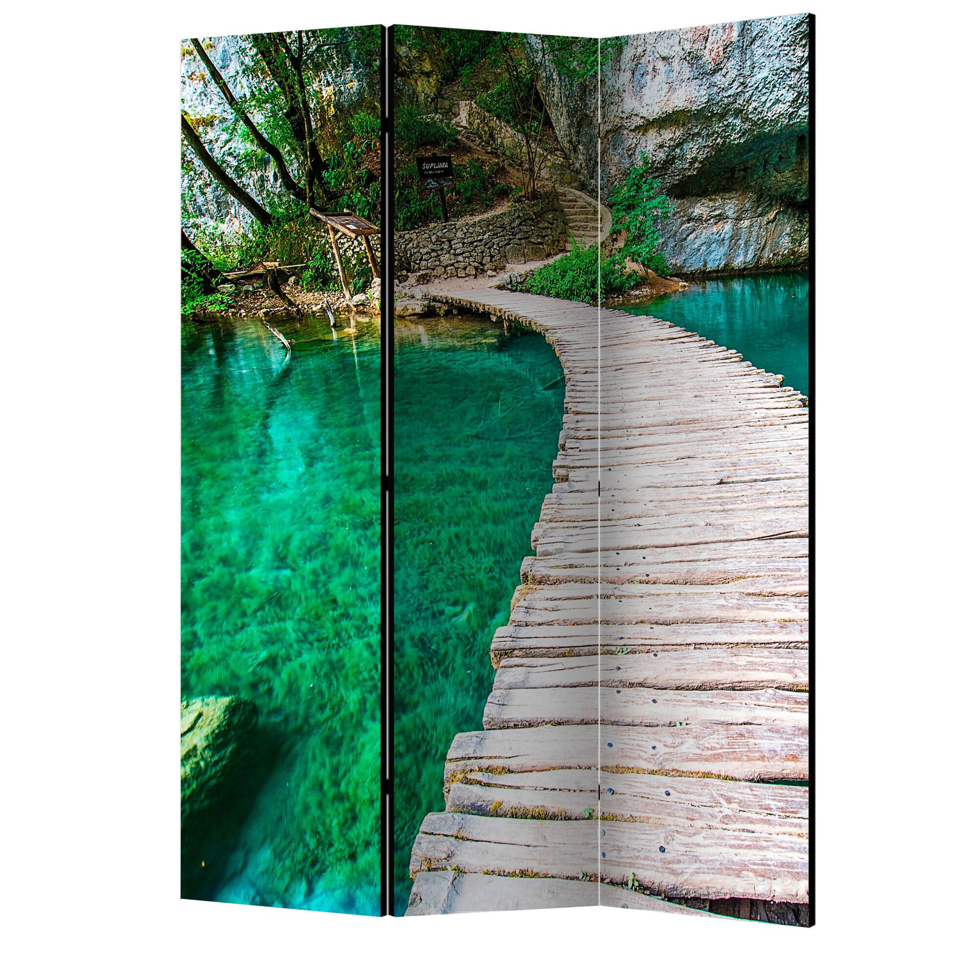 Paravan din 3 parti - Parcul National Lacurile Plitvice, Croatia - 135 x 172 cm