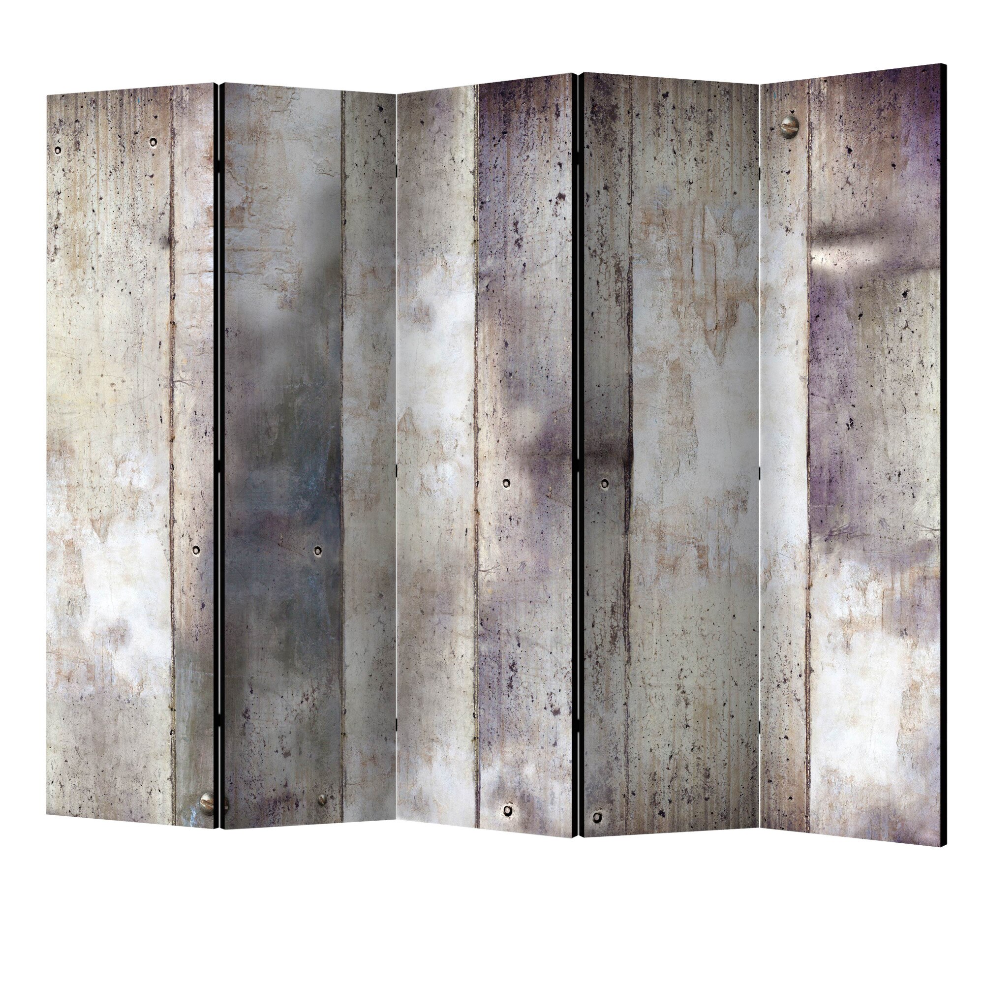 Paravan din 5 parti - Umbre de gri - 225 x 172 cm