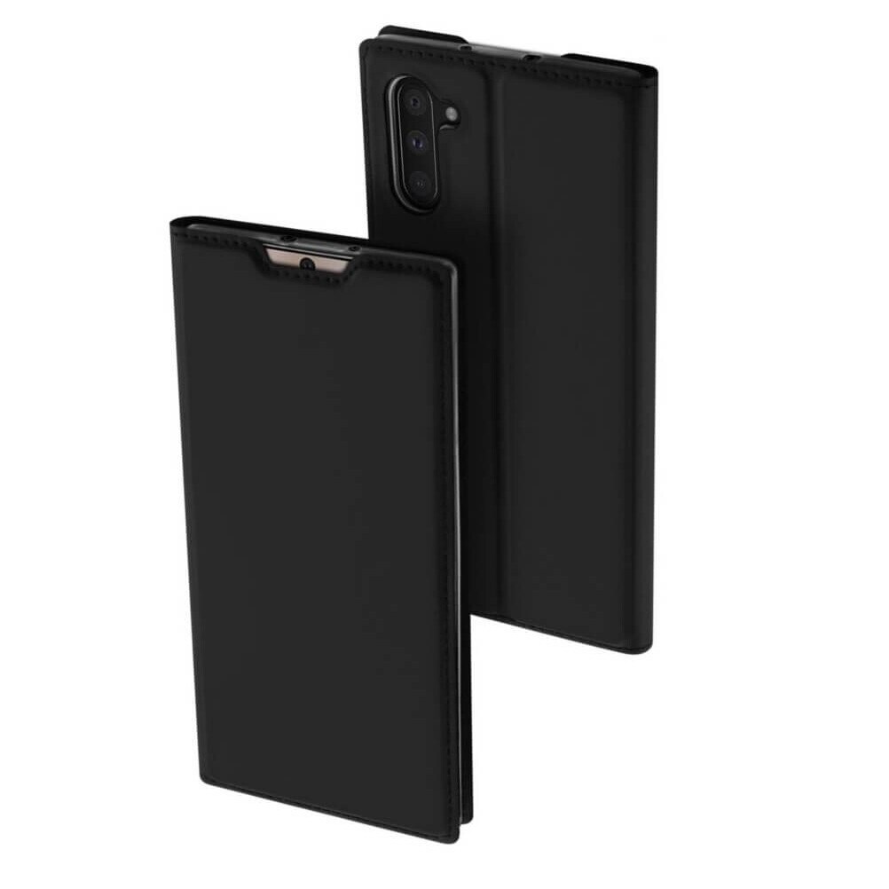 Husa Samsung Galaxy Note 10, Flip / Book, Stand si Buzunar Card, DUX DUCIS, Piele, Negru
