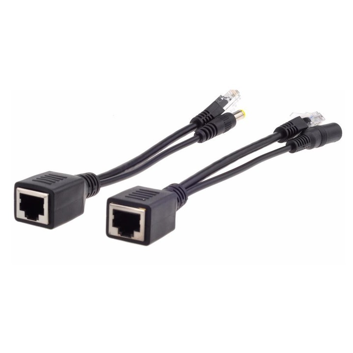 Spliter POE pasiv, injector splitter pentru camere de supraveghere IP