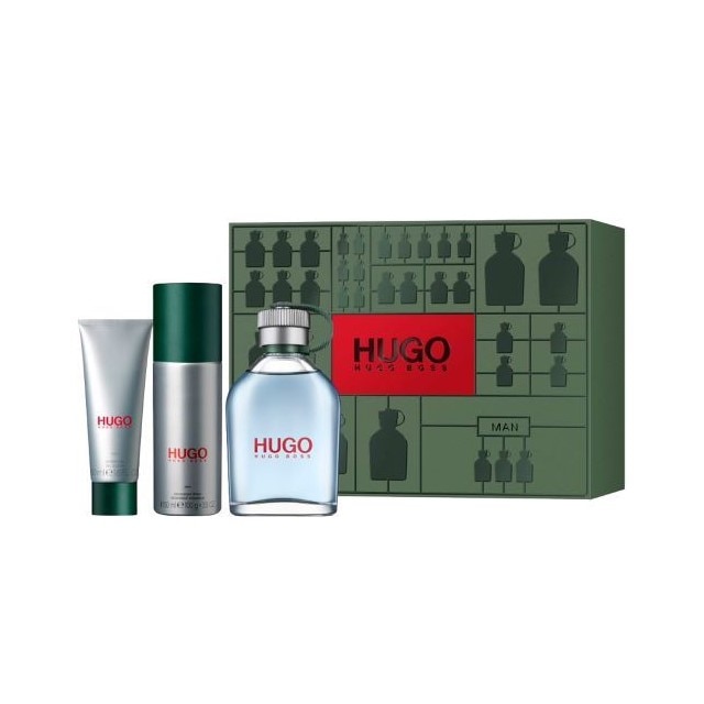 Set Hugo Boss Hugo Man, Apa de toaleta 125 ml + Gel Dus 50 ml + Deo Spray 150 ml
