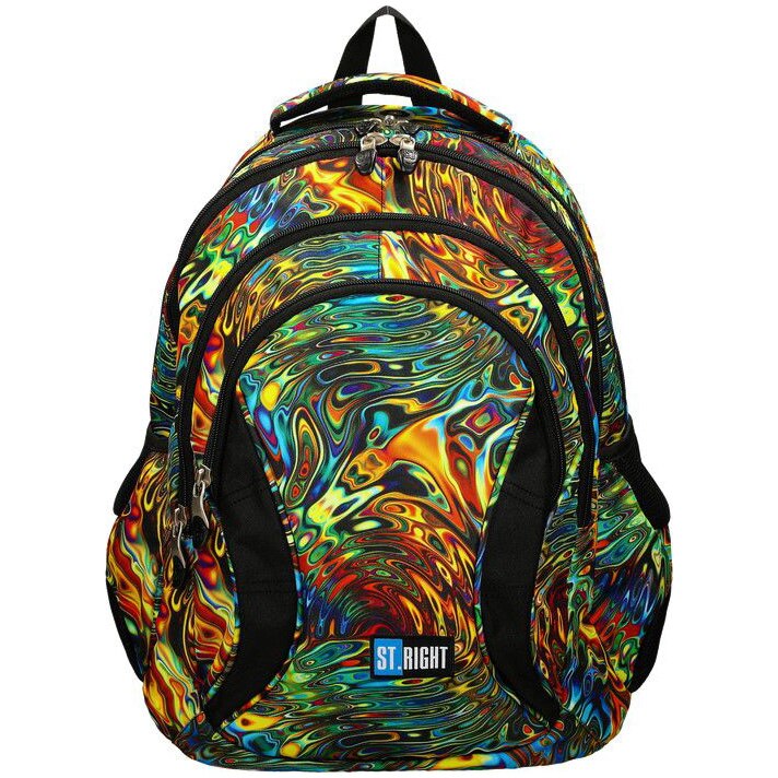 Ghiozdan St.Right 4 compartimente, abstraction