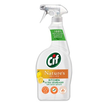 Solutie degresant pentru bucatarie cu lamaie Cif Nature's Kitchen 750ml Solutie degresant pentru bucatarie cu lamaie Cif Nature's Kitchen 750ml