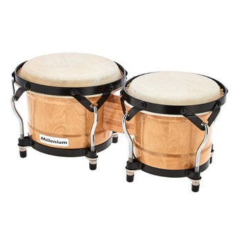 Set bongos Millenium 16 si 19 cm MB-202H culoare natur Set bongos Millenium 16 si 19 cm MB-202H culoare natur