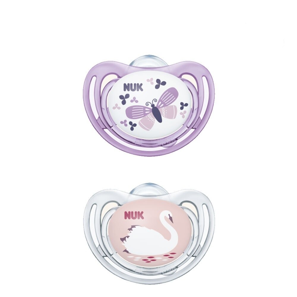 Set 2 suzete ortodontice din silicon Nuk Freestyle 736208M, Multicolor 6-18 luni