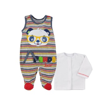 Compleu 2 piese salopeta si bluza pentru bebelusi Koala Panda 04-538RO, Multicolor Compleu 2 piese salopeta si bluza pentru bebelusi Koala Panda 04-538RO, Multicolor