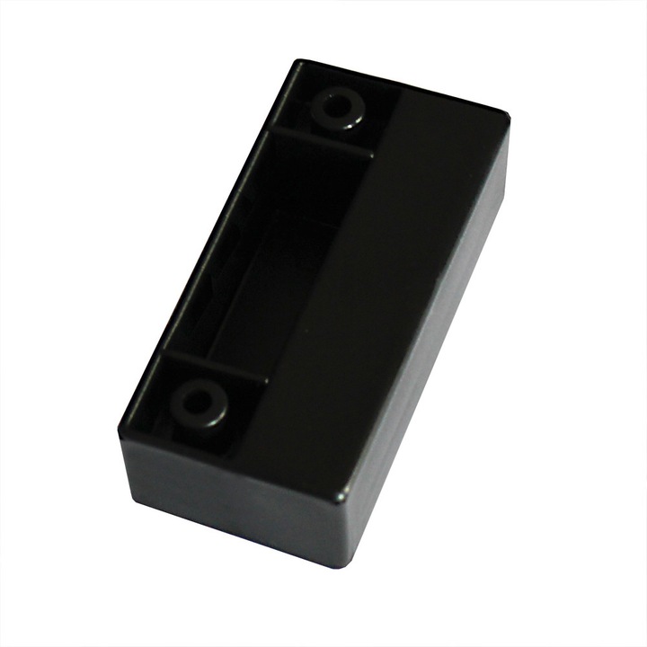 Picior mobilier dreptunghiular, negru, plastic, lungime 85 mm, latime 40 mm, inaltime 25 mm, set 350 buc