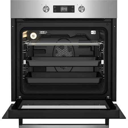 Cuptor incorporabil Beko BIM12300XPS, Electric, Autocuratare pirolitica, 71 l, Clasa A, Grill, Display LED, Inox