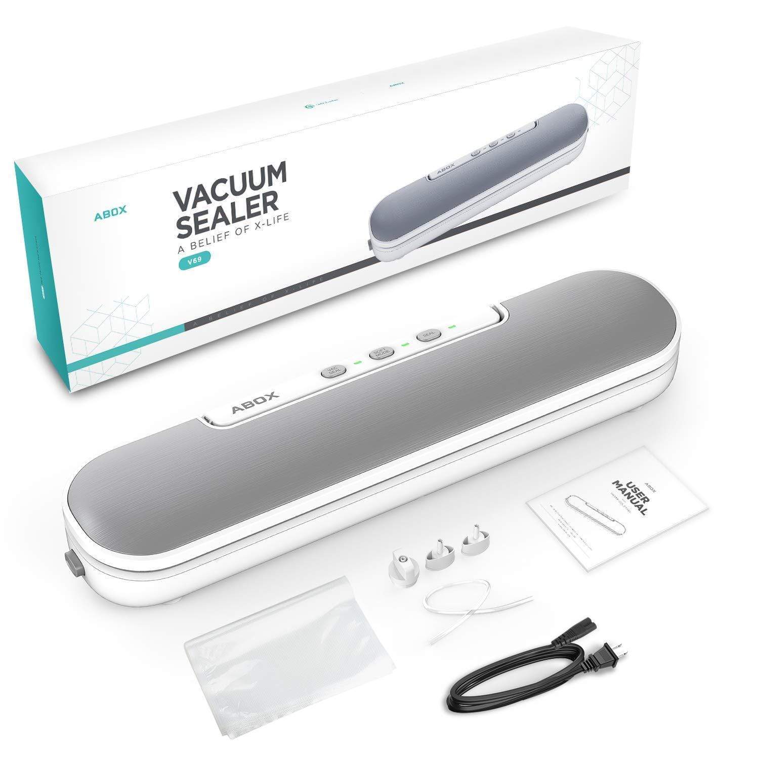 Aparat de vidat, ABOX V69, Vacuum, 30 cm, 10 pungi incluse eMAG.ro